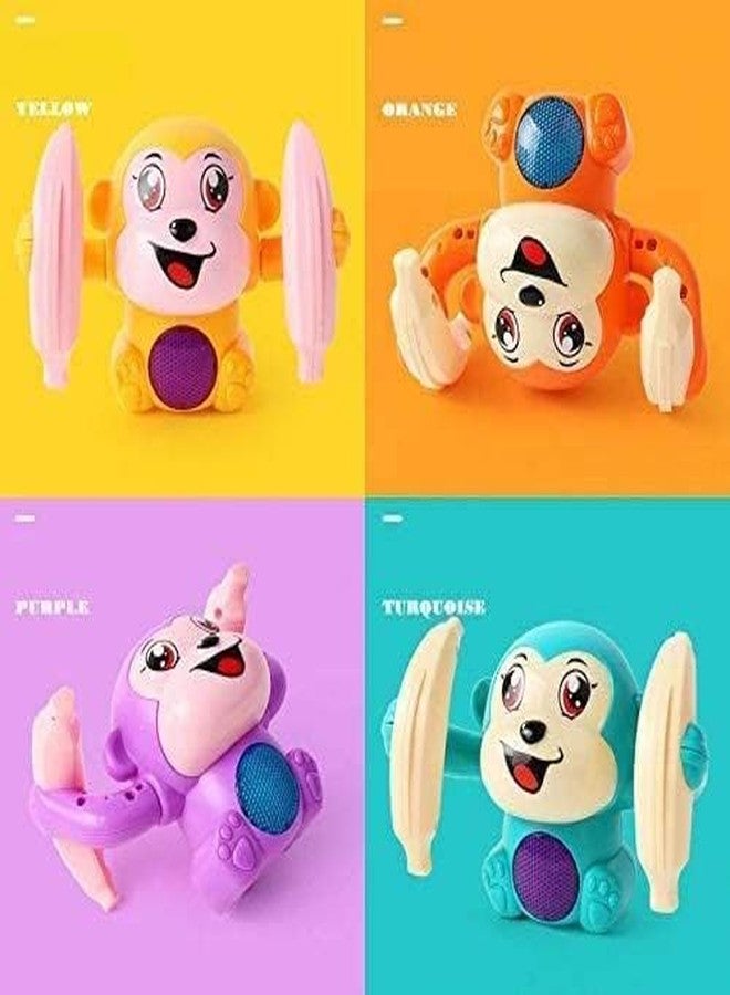 JERICOS Dancing Monkey Sensor Musical Tumbling Rolling Doll Toy for Kids, Multi-Color, Voice Control, Lights and Sounds | Kids Fun Learning Toy - Image 2